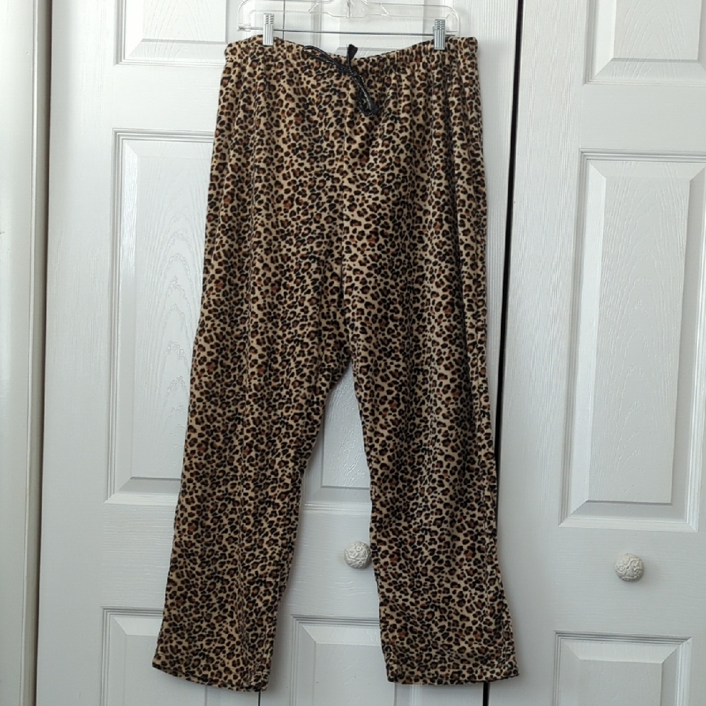 ADORABLE!! ~RENE ROFE~ ANIMAL PRINT SNUGGLY PAJAMA PANTS-XL